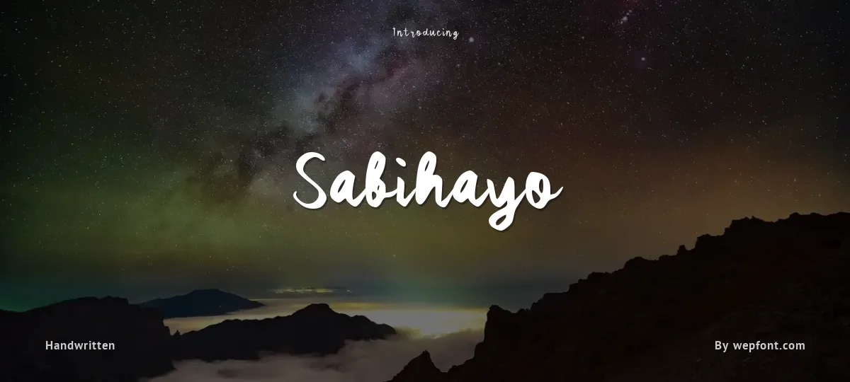 Sabihayo font preview