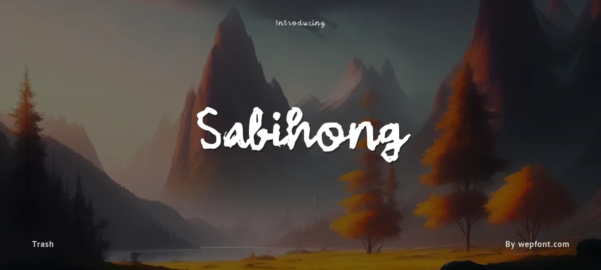 Sabihong font preview