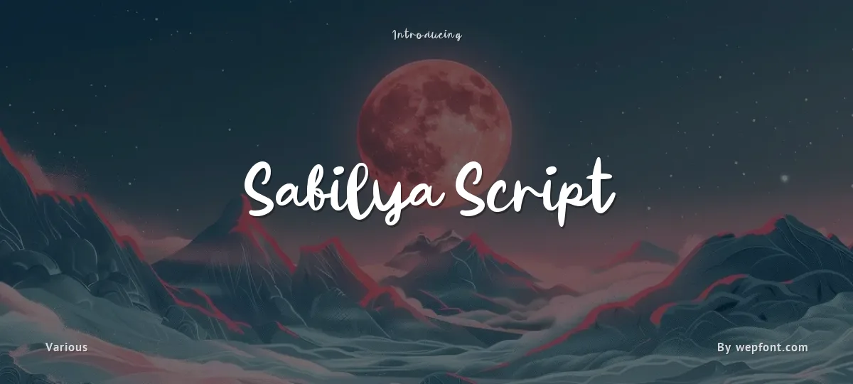 Sabilya Script font preview
