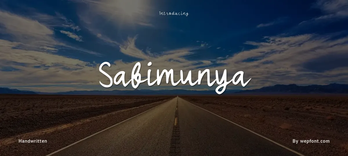 Sabimunya font preview
