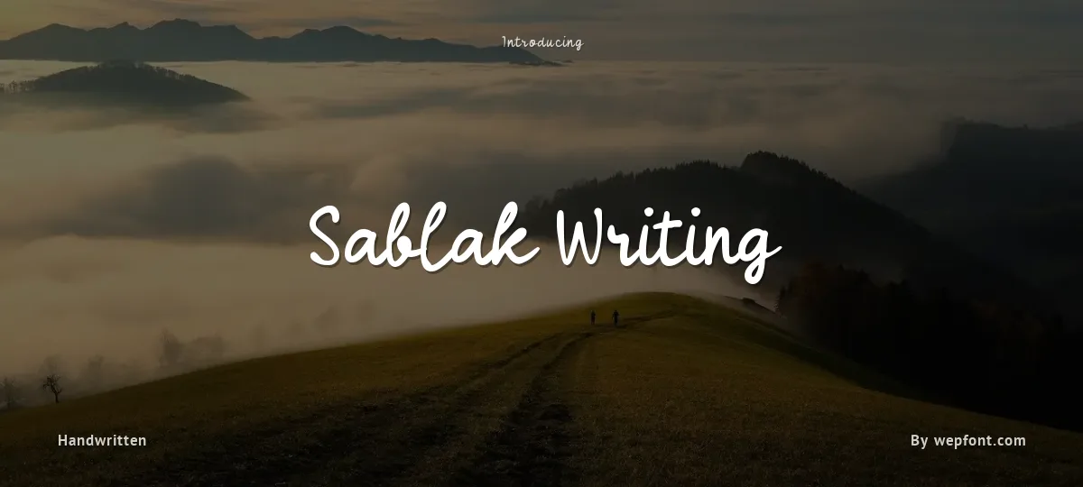 Sablak Writing font preview