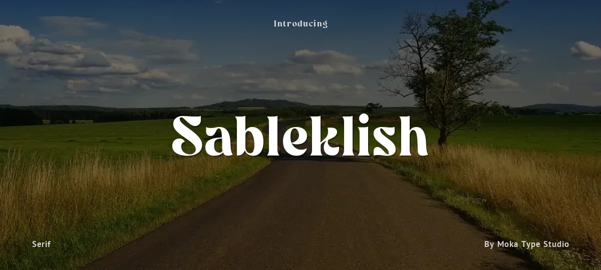 Sableklish font preview