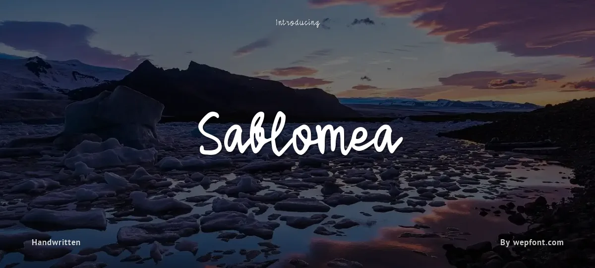 Sablomea font preview