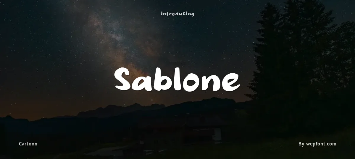Sablone font preview