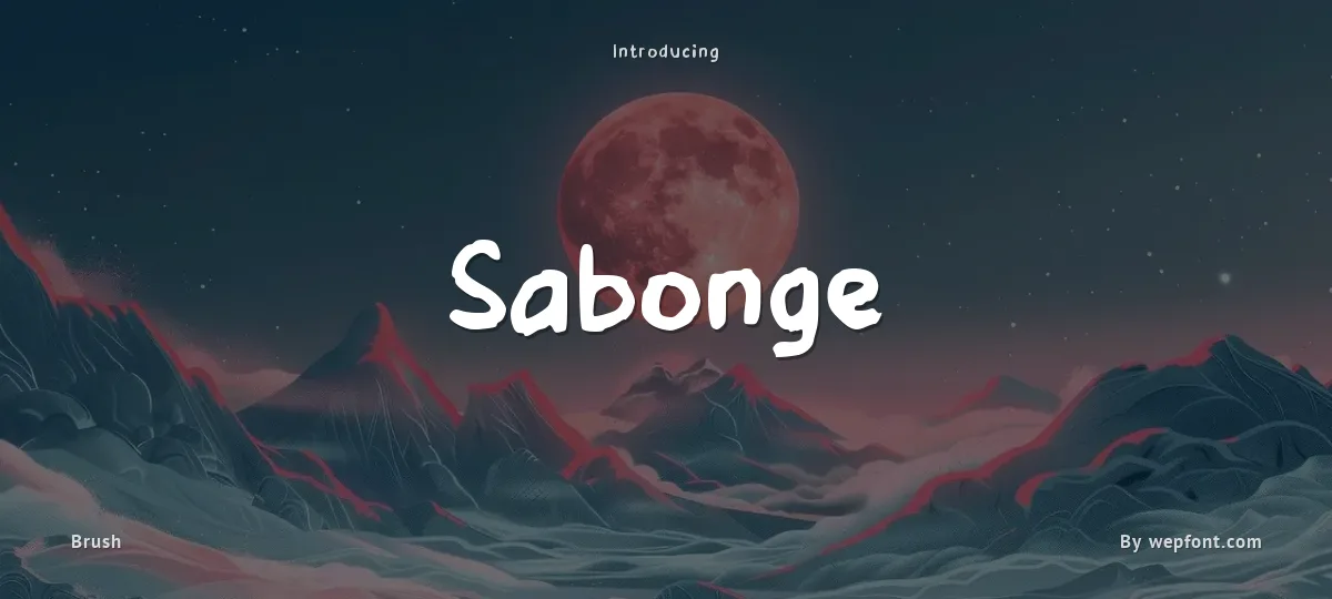 Sabonge font preview