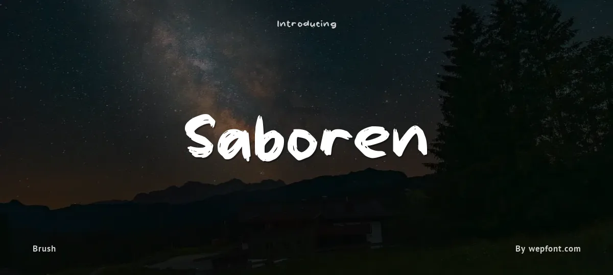 Saboren font preview