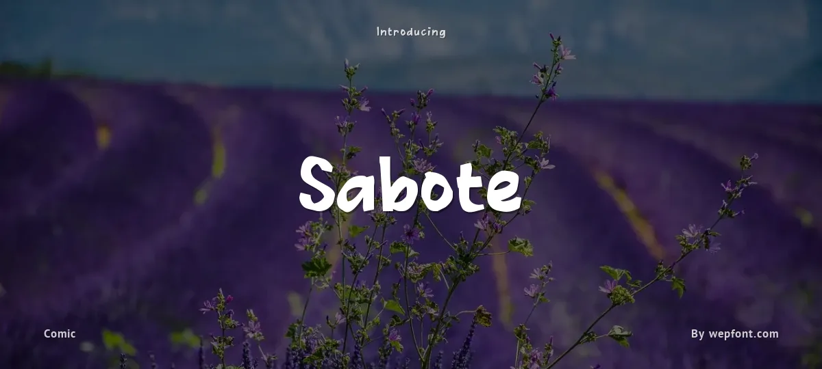 Sabote font preview
