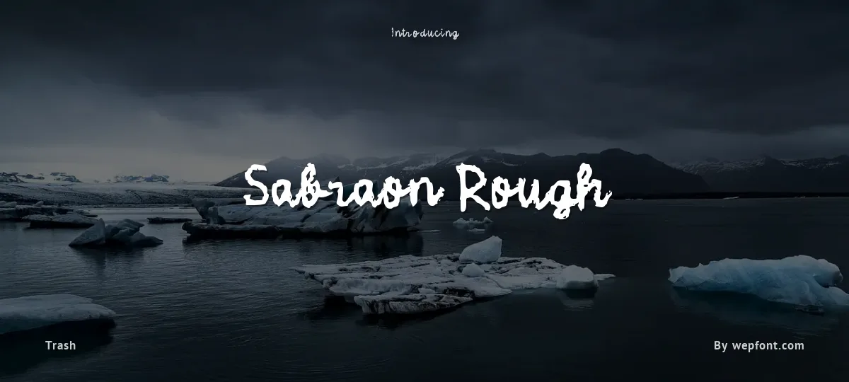Sabraon Rough font preview