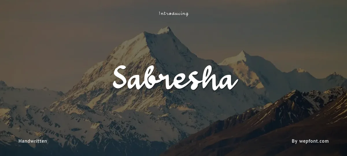 Sabresha font preview