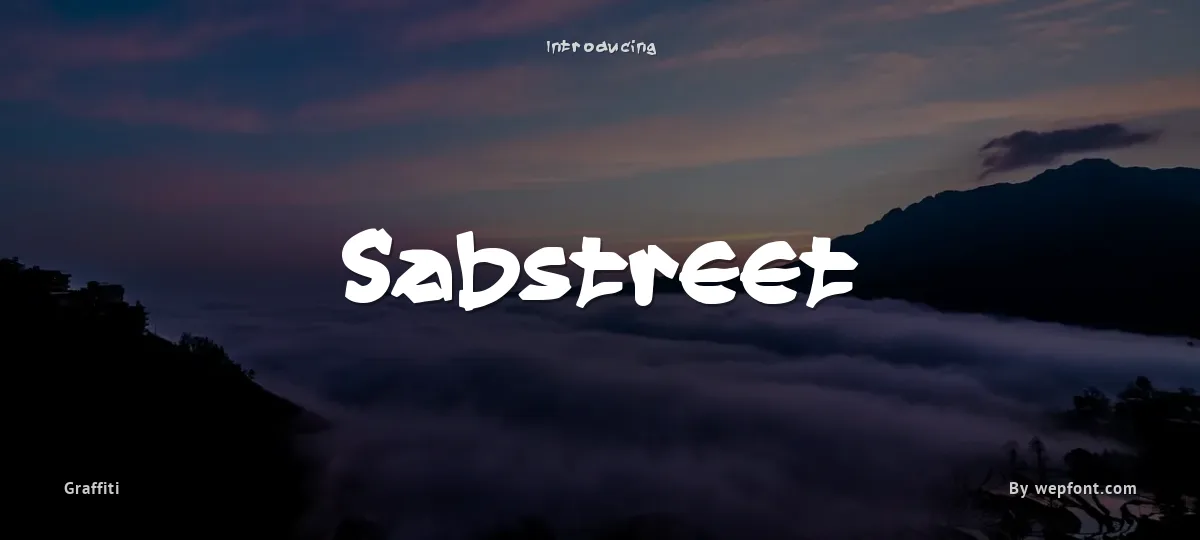 Sabstreet font preview