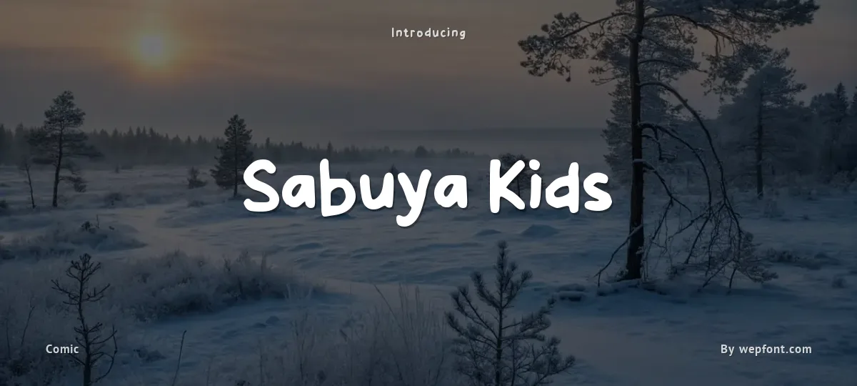 Sabuya Kids font preview