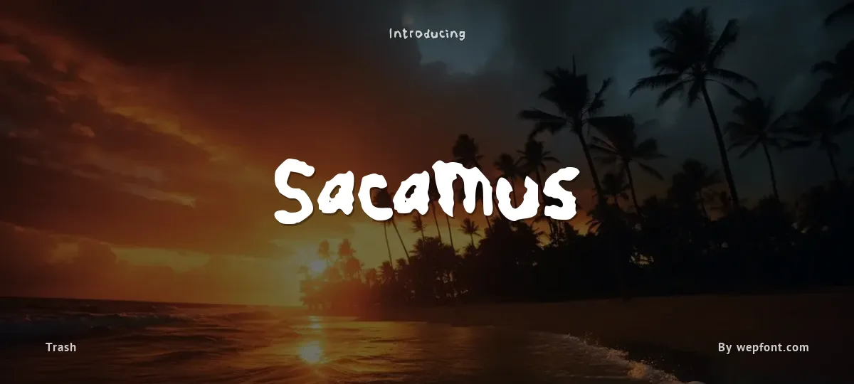Sacamus font preview