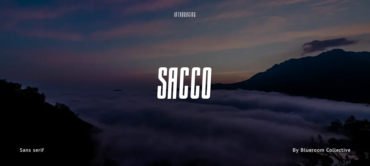 Sacco font preview