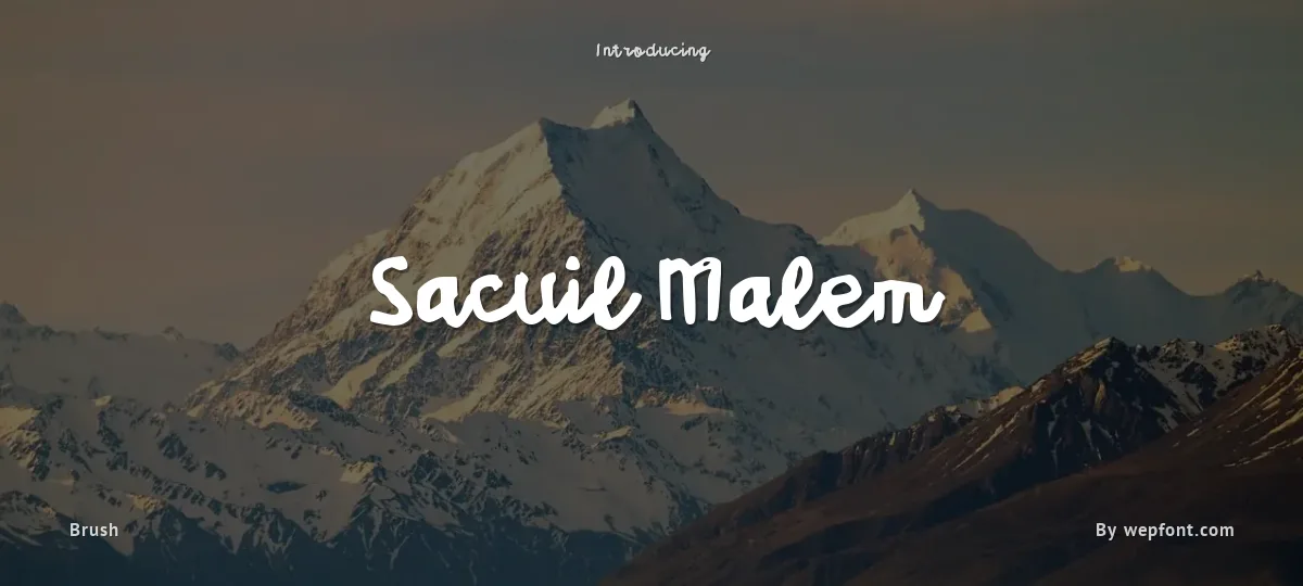 Sacuil Malem font preview