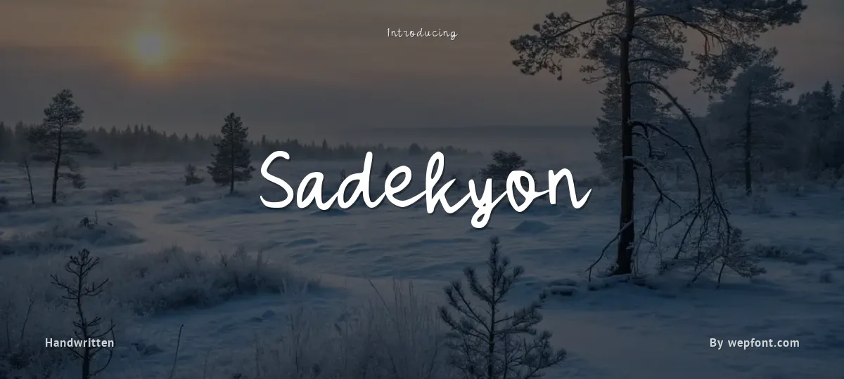 Sadekyon font preview