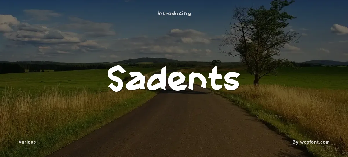 Sadents font preview