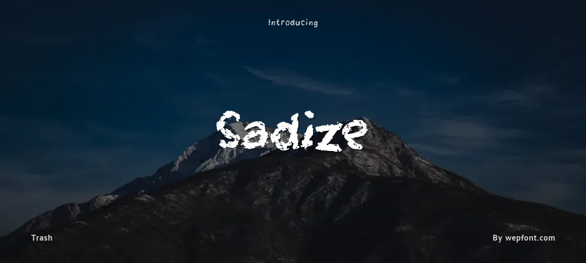 Sadize font preview
