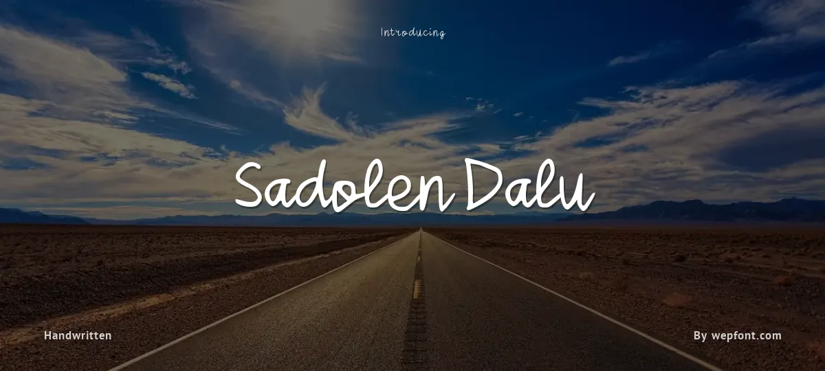 Sadolen Dalu font preview