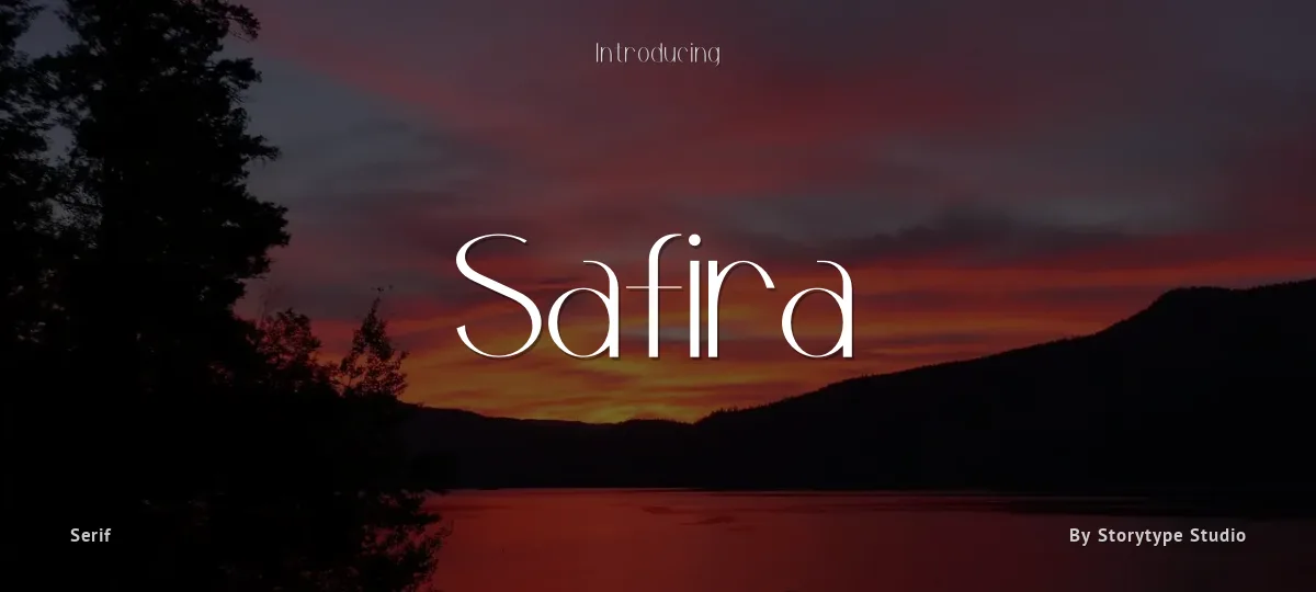 Safira font preview