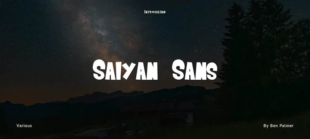 Saiyan Sans font preview