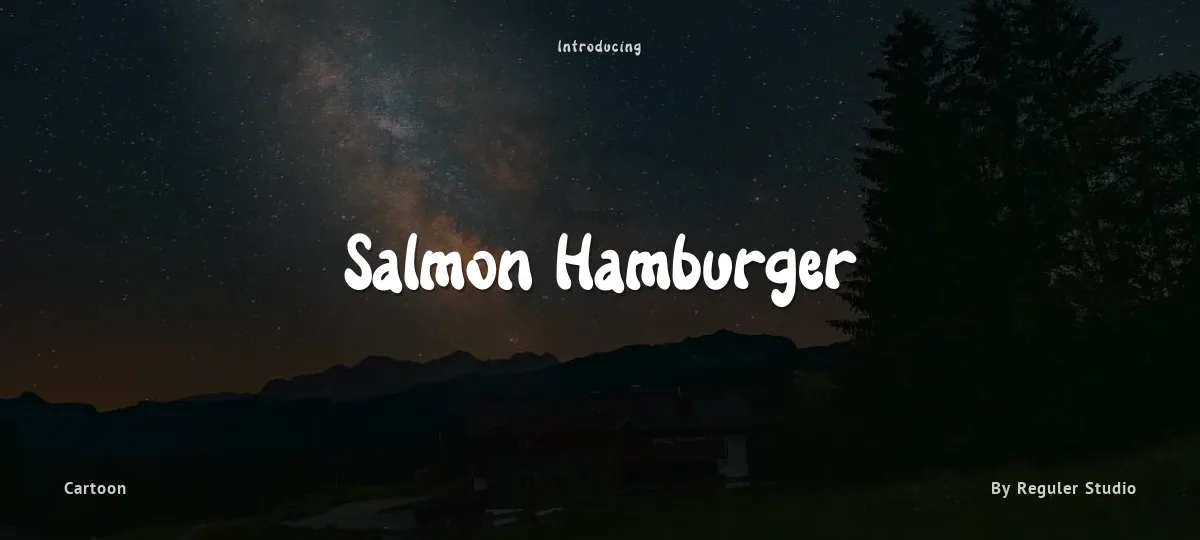 Salmon Hamburger font preview