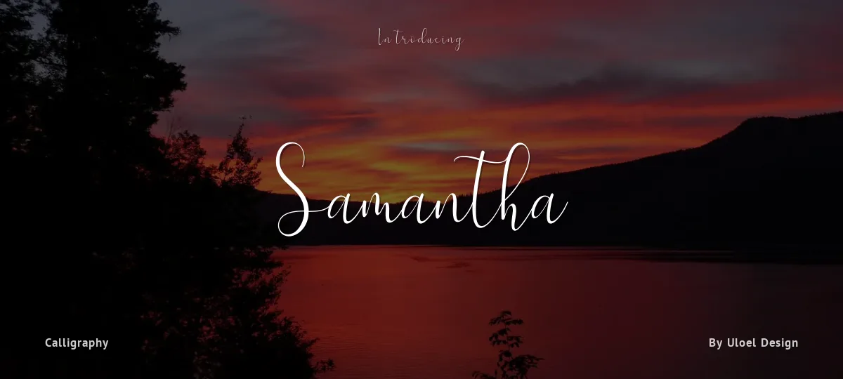 Samantha font preview