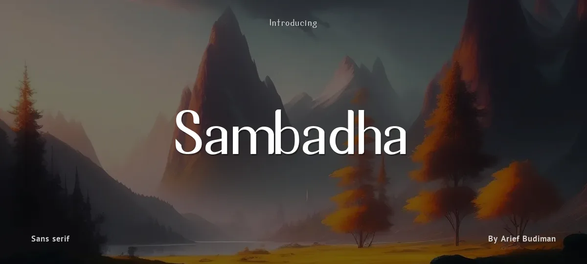 Sambadha font preview