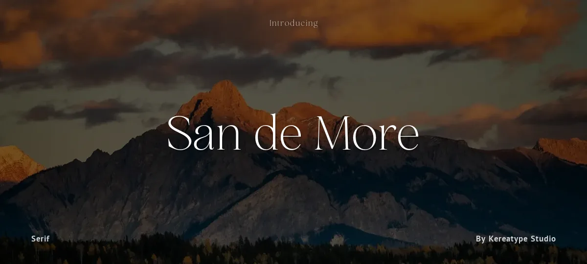 San de More font preview