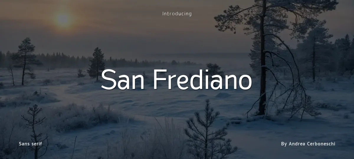 San Frediano font preview
