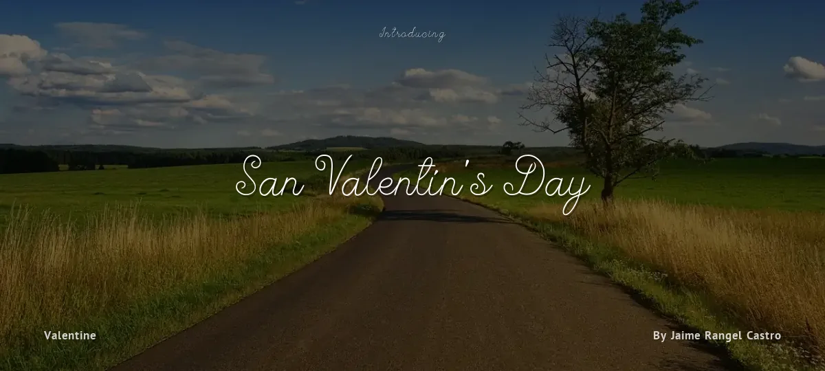 San Valentín's Day font preview