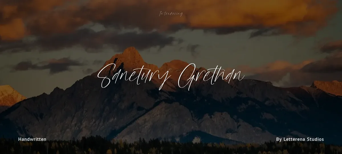 Sanetury Grethan font preview