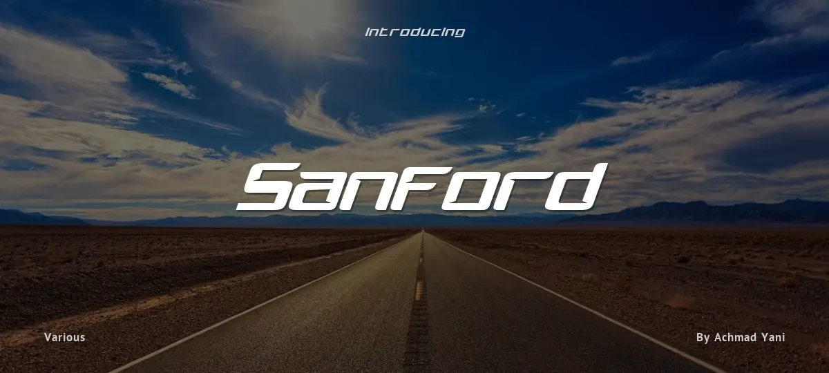 Sanford font preview