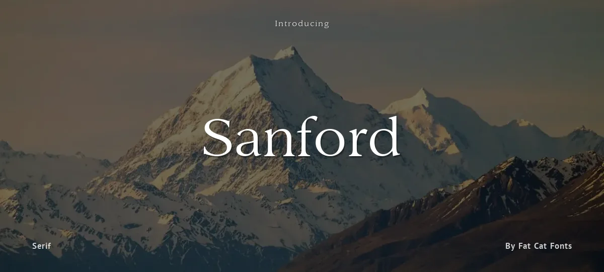 Sanford font preview