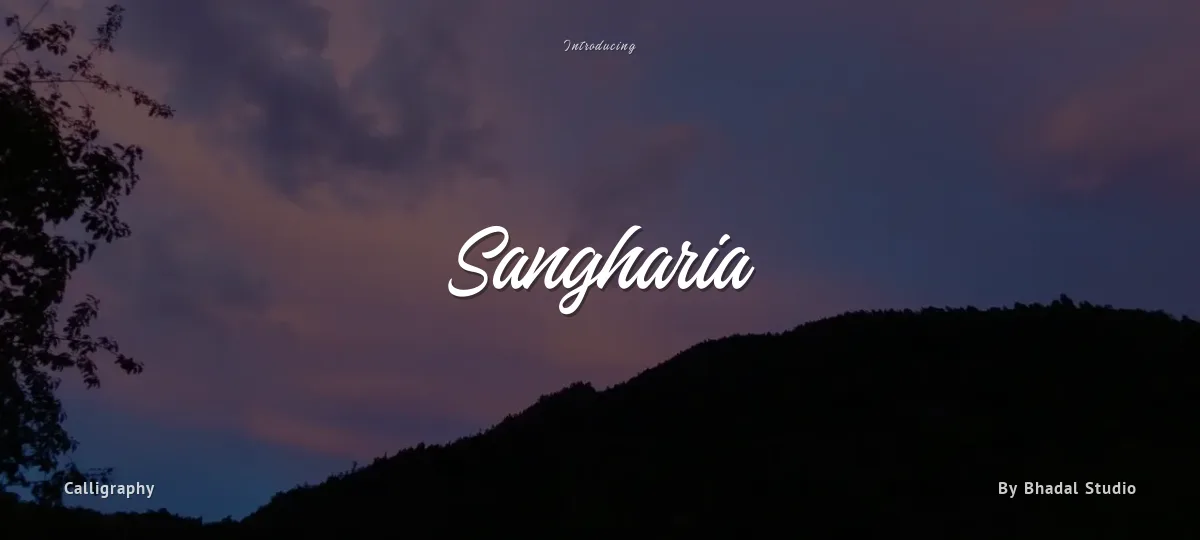 Sangharia font preview