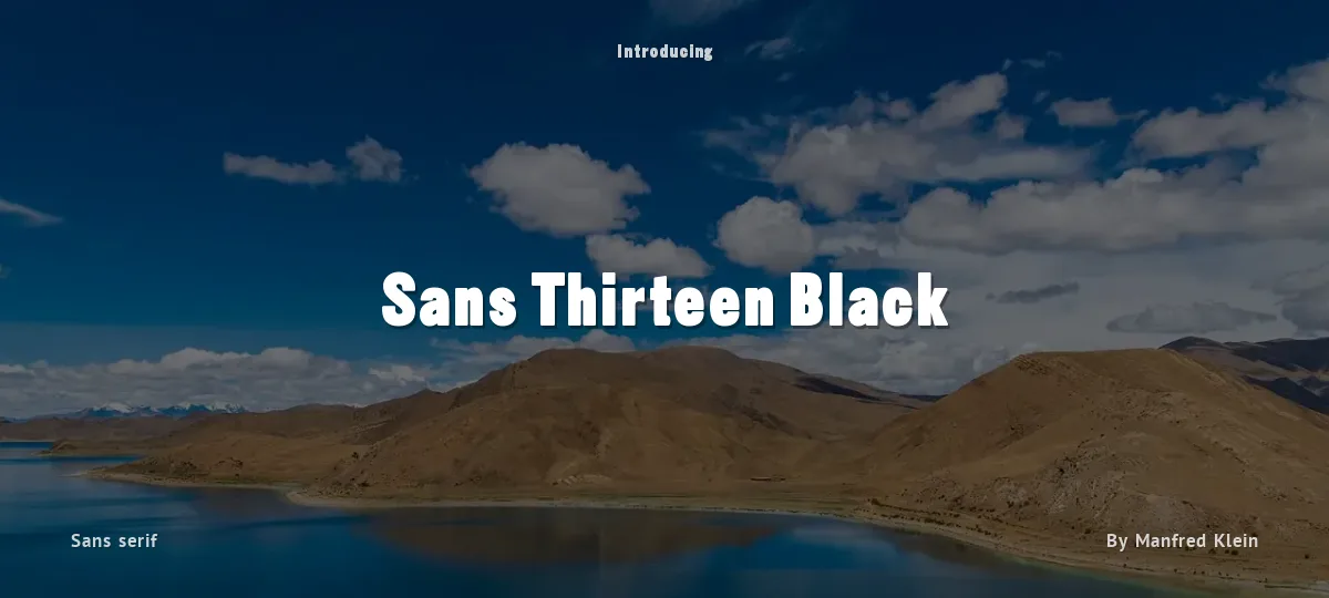 Sans Thirteen Black font preview