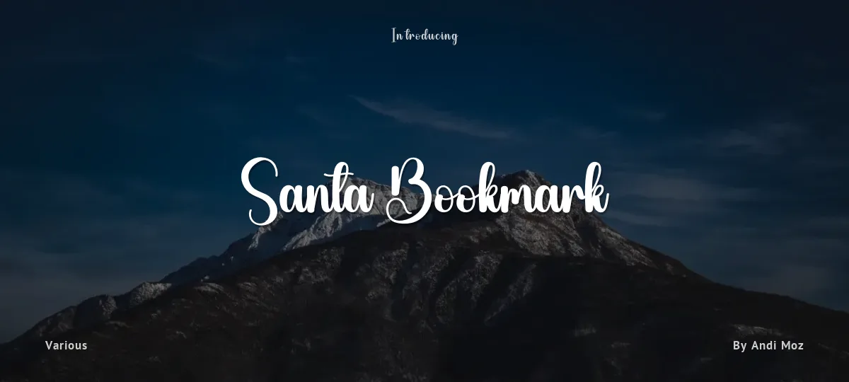Santa Bookmark font preview