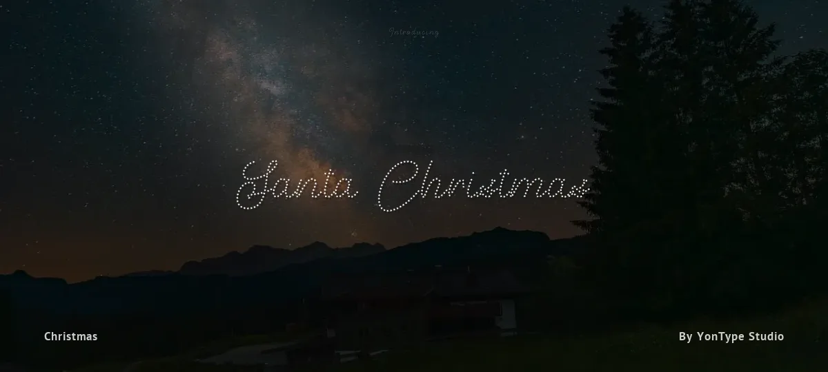 Santa Christmas font preview