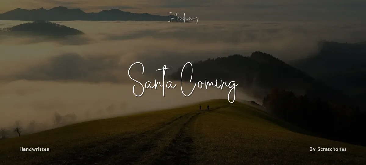 Santa Coming font preview