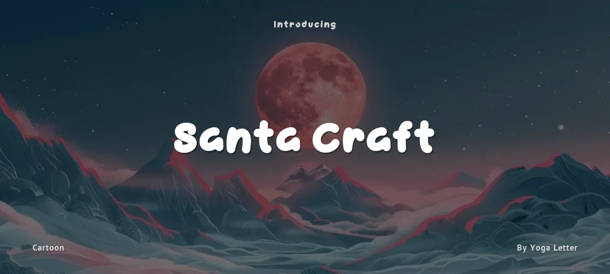 Santa Craft font preview