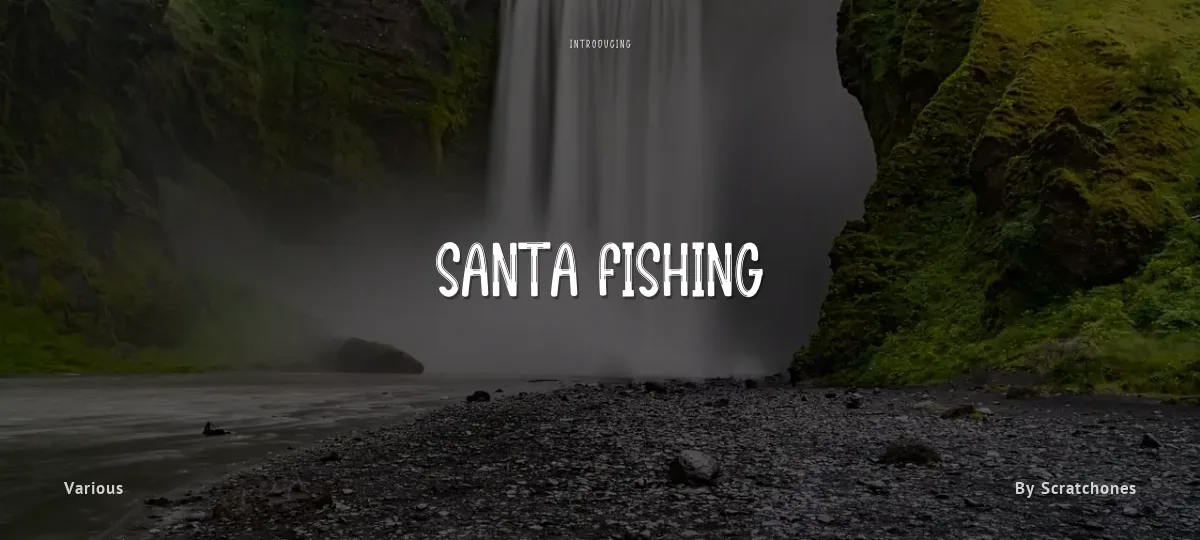 Santa Fishing font preview