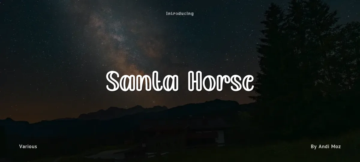 Santa Horse font preview