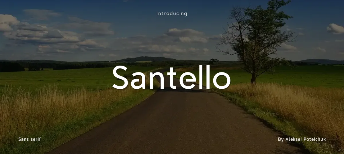 Santello font preview
