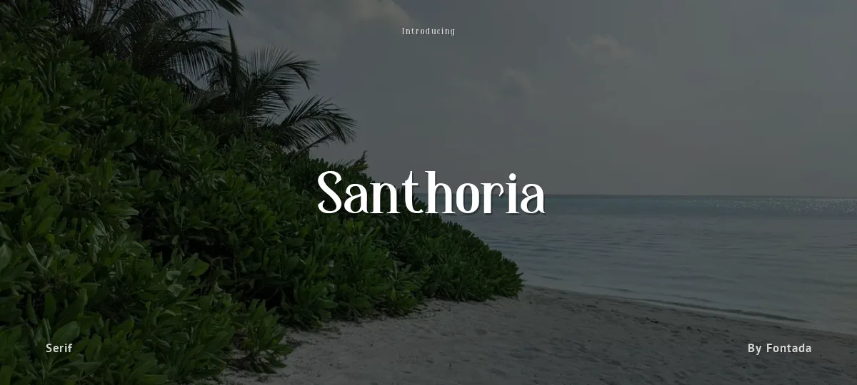 Santhoria font preview