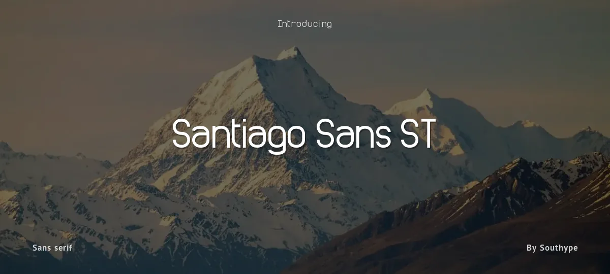 Santiago Sans ST font preview