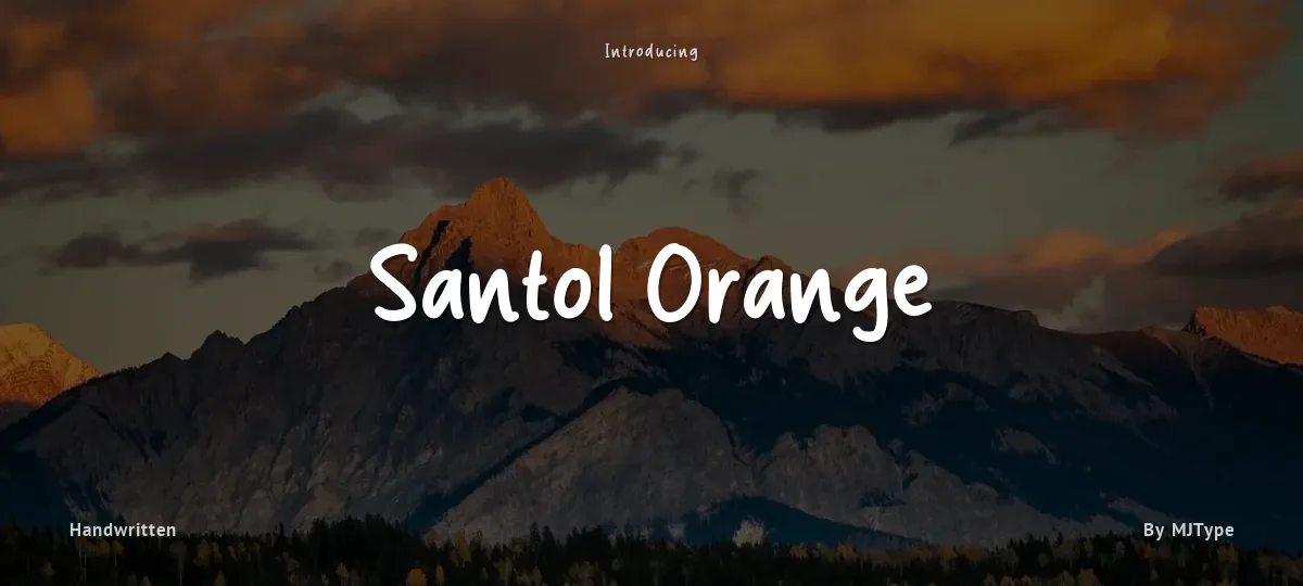 Santol Orange font preview