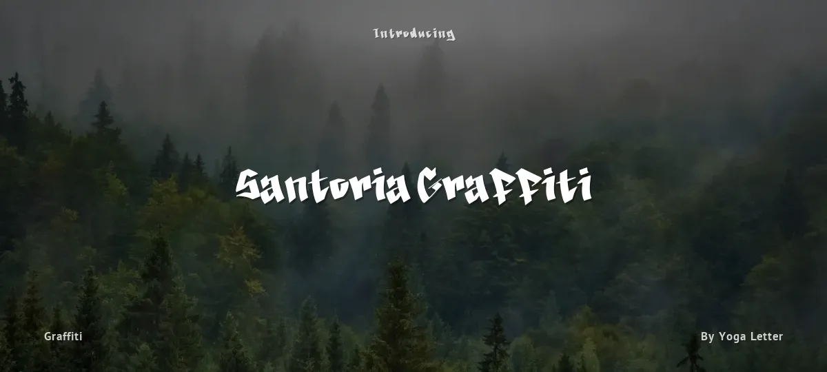 Santoria Graffiti font preview