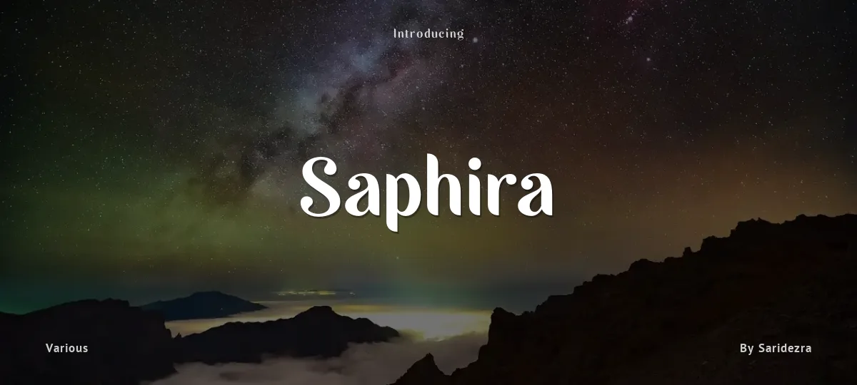 Saphira font preview