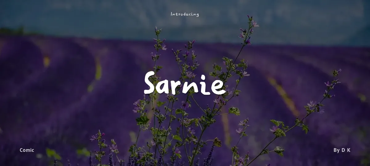 Sarnie font preview