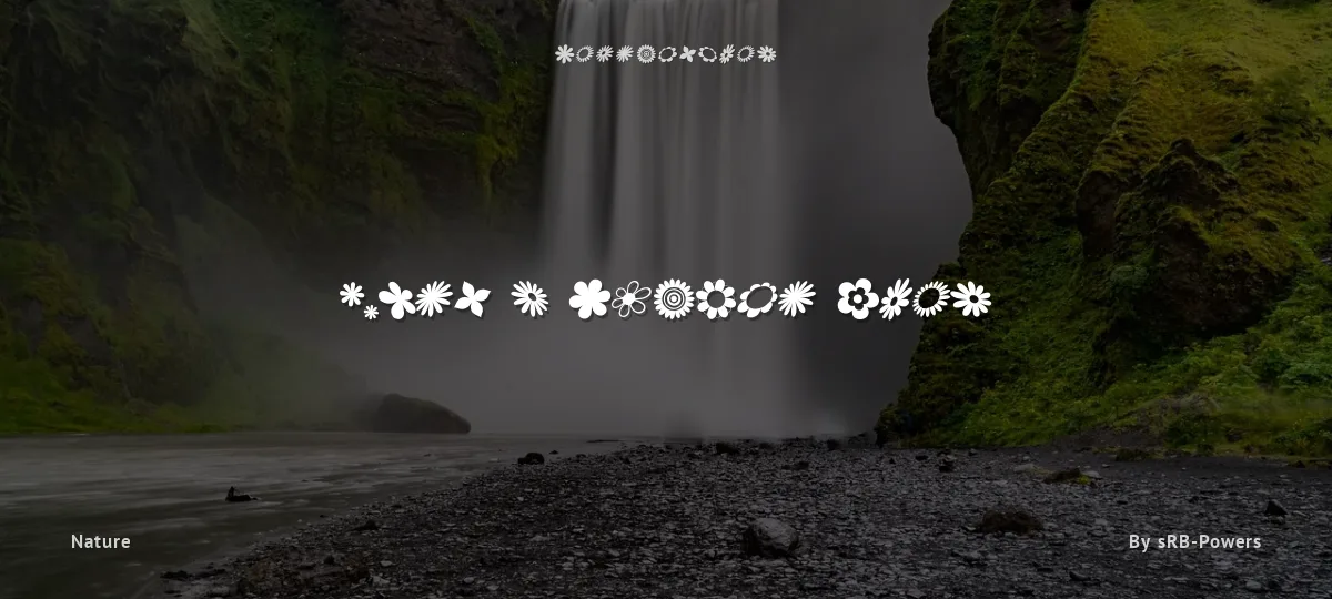 Saru's Flower Ding font preview