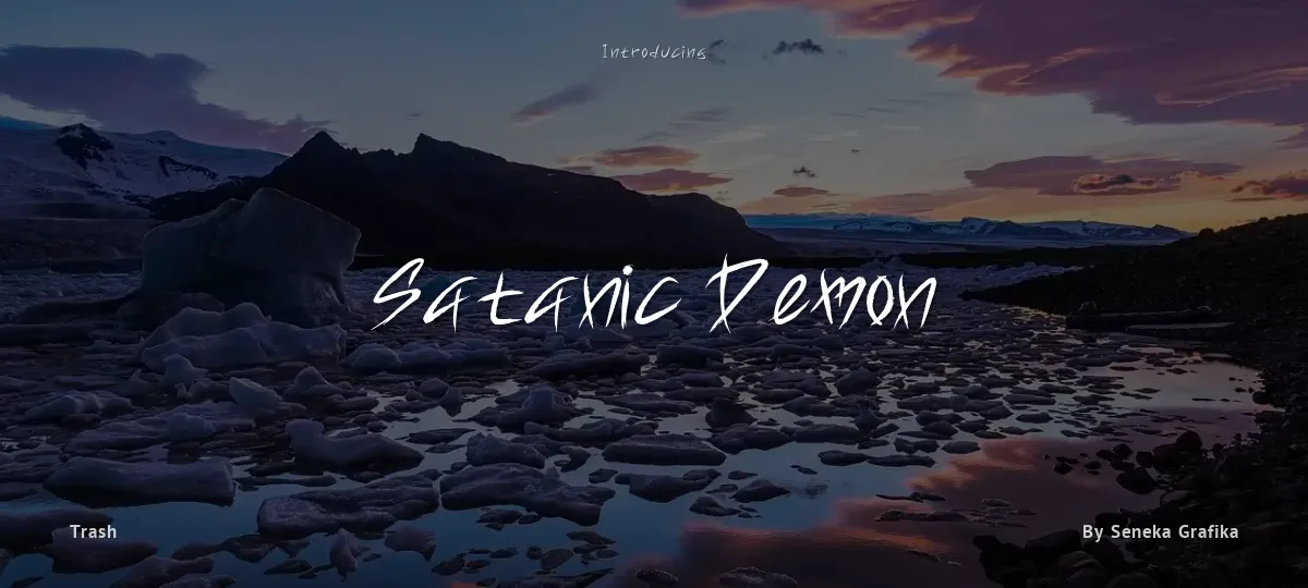 Satanic Demon font preview